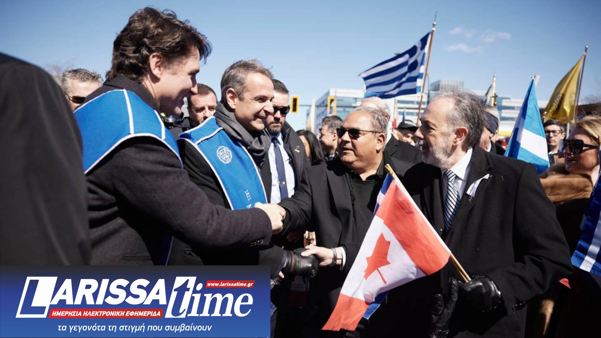 Μόντρεαλ: Μητσοτάκης – Τριντό παρακολούθησαν την παρέλαση της 25ης Μαρτίου (βίντεο)-3