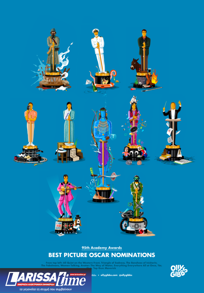 Όσκαρ 2024: Η Έμμα Στόουν με τα ρούχα της Πορτογαλίας σε Οσκαρικό πόστερ – Οι ευρηματικές αφίσες του Όλι Γκιμπς