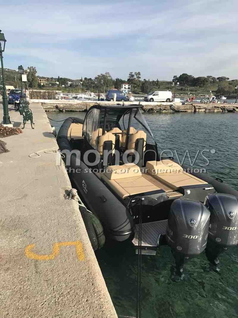 Ελένη Μενεγάκη και Ματέο Παντζόπουλος σκάφος