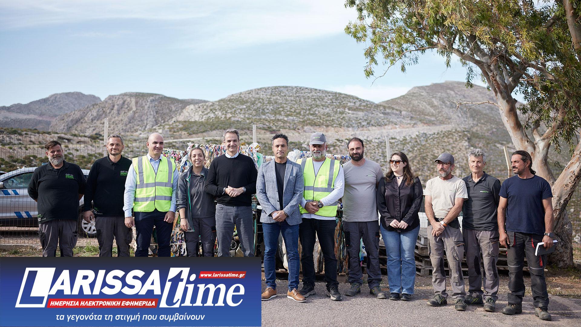 Επίσκεψη Μητσοτάκη στην Τήλο που έλαβε την πιστοποίηση «Zero Waste Cities»-1