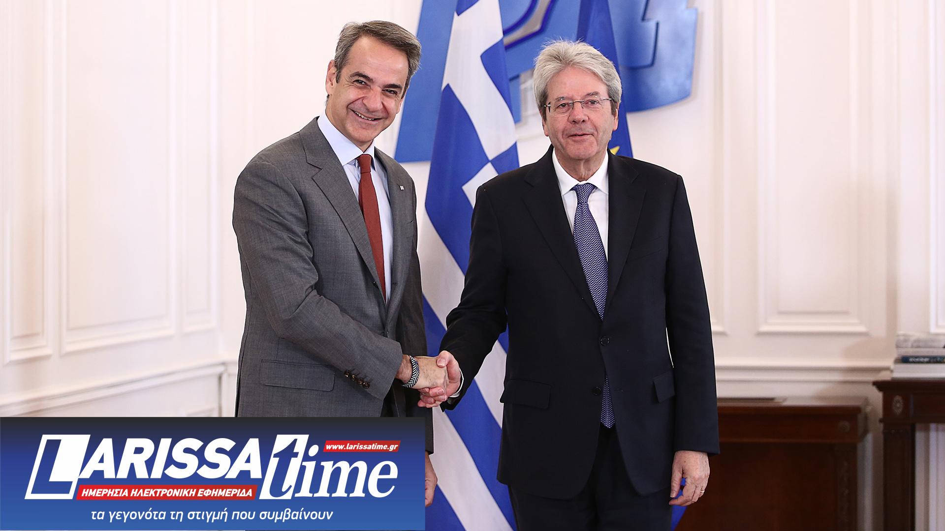 Εύσημα Τζεντιλόνι στην Ελλάδα – Μητσοτάκης: Πλήρως προσηλωμένοι στις μεταρρυθμίσεις-1