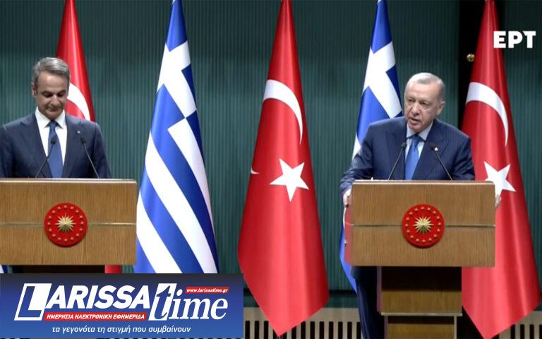 Οι δηλώσεις Μητσοτάκη – Ερντογάν μετά τη συνάντηση