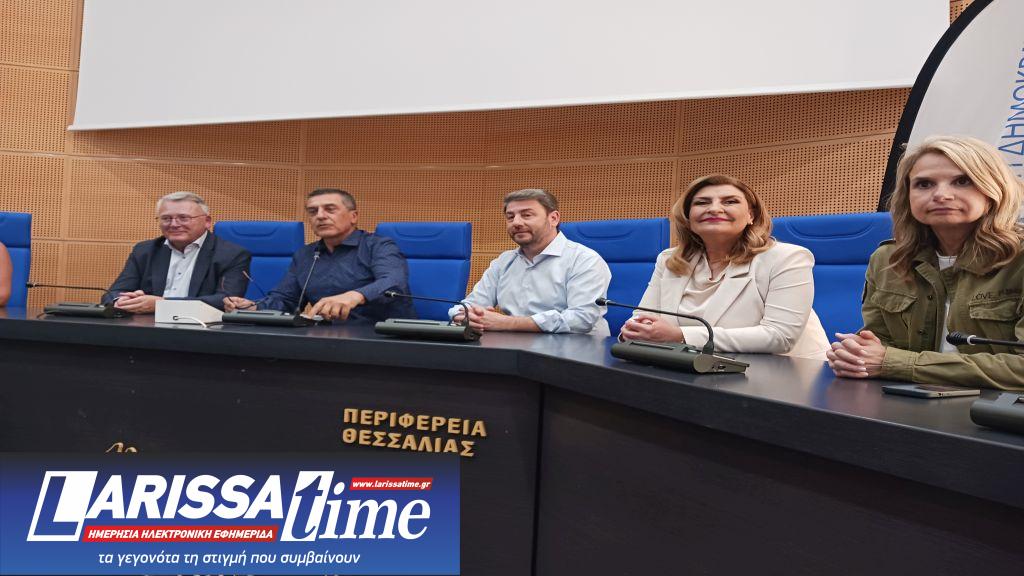 Συνάντηση Ανδρουλάκη και Σμιτ με τον Περιφερειάρχη Θεσσαλίας