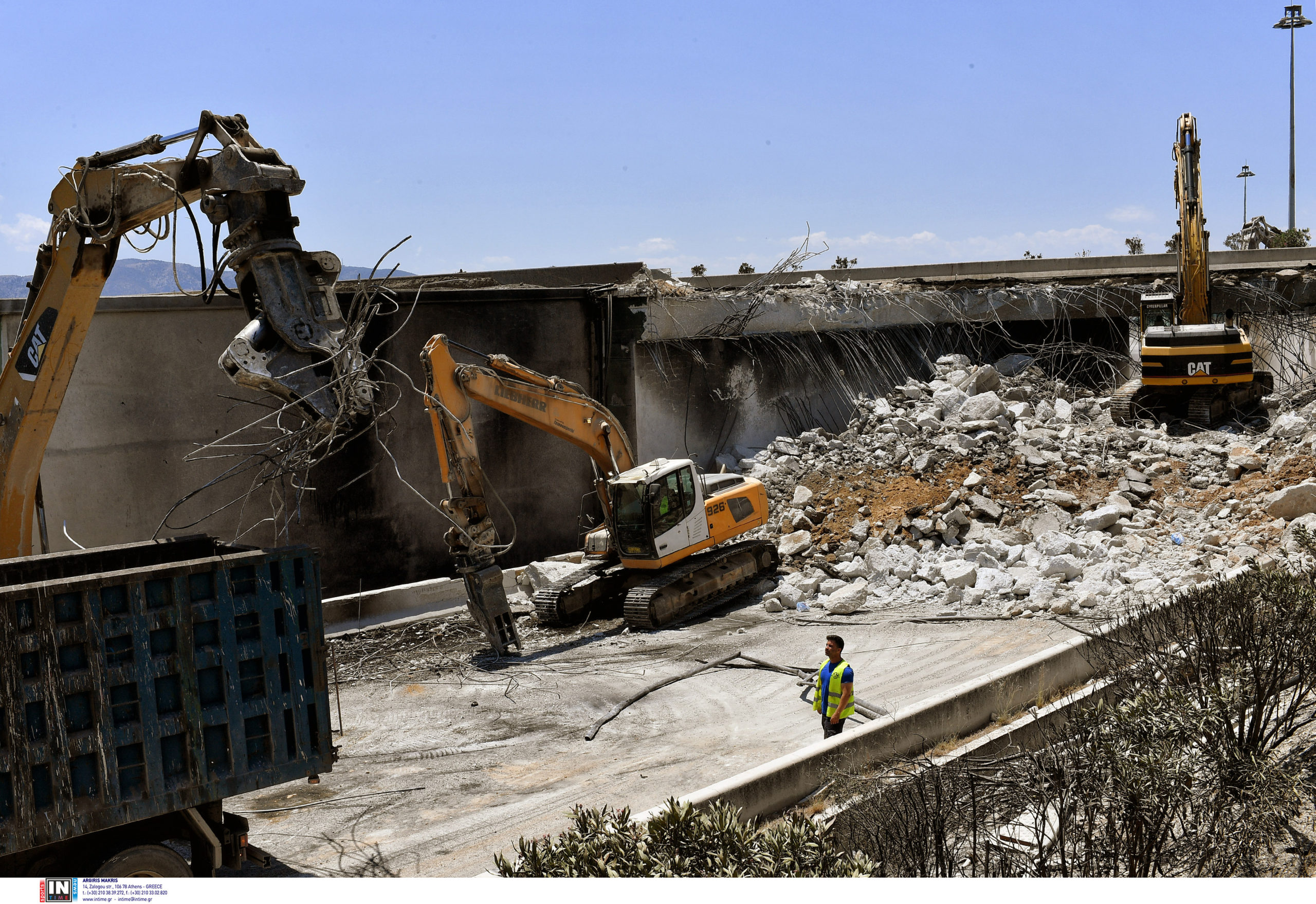 Αθηνών Κορίνθου Γέφυρα κατεδάφιση