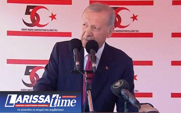 Ερντογάν από τα Κατεχόμενα: «Δεν είναι δυνατή μία ομοσπονδιακή λύση στην Κύπρο»