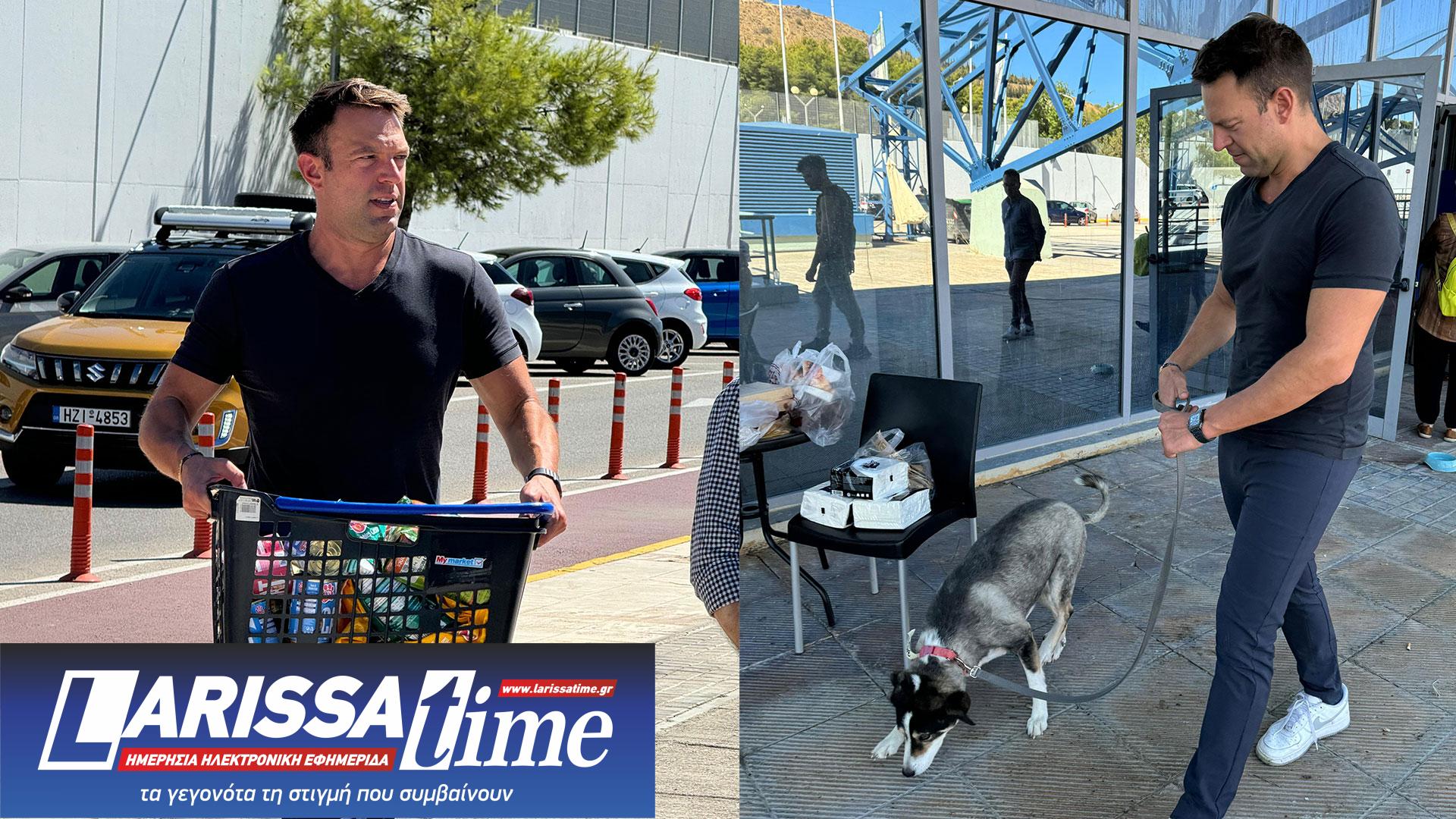 Φωτιά στην Αττική: Επίσκεψη Κασσελάκη σε δομή φιλοξενίας κατοικιδίων από πληγείσες περιοχές-1