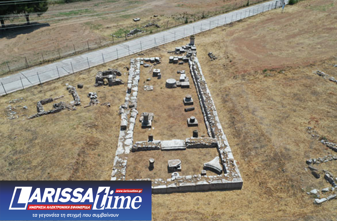 Άποψη-των-καταλοίπων-του-ναού-του-αρχαιολογικού-χώρου-της-Αυλιδείας-Αρτέμιδας-με-την-οδό-που-τέμνει-τον-χώρο ΥΠΠΟ: Αποκατάσταση και ανάδειξη του ιερού Αυλιδείας Αρτέμιδος, στην Εύβοια