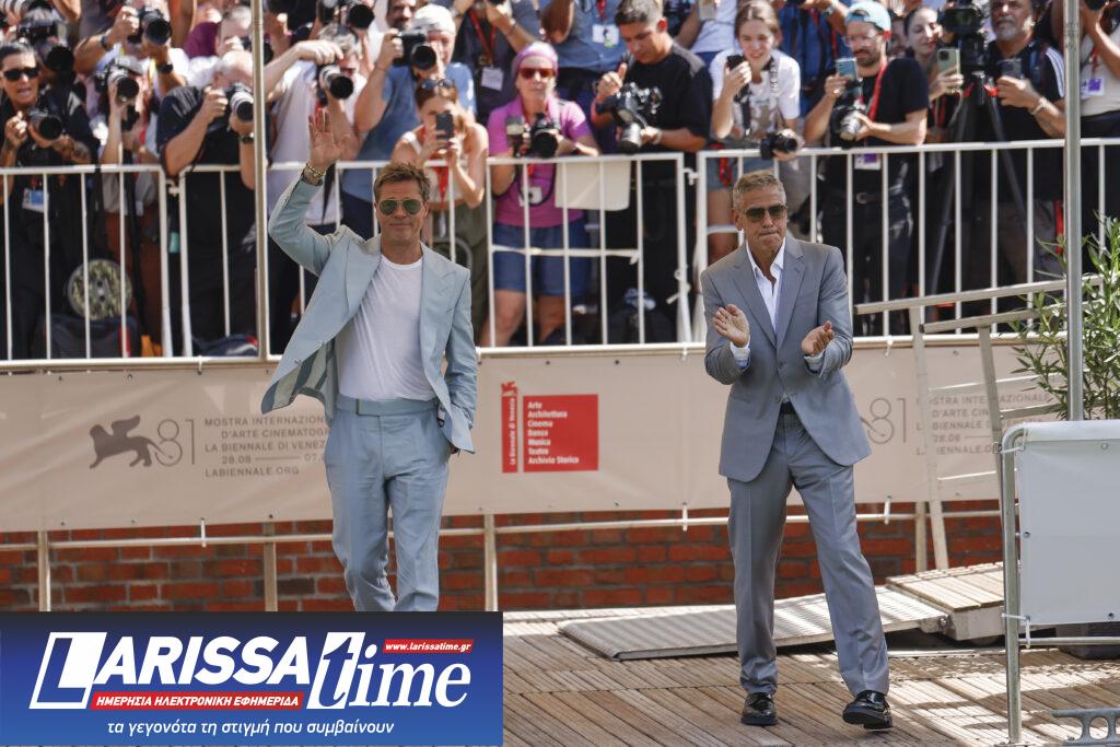 Μπράντ Πίτ και Τζορτζ Κλούνεϊ έφτασαν μαζί στο Φεστιβάλ της Βενετίας προκαλώντας… ντελίριο ενθουσιασμού – Οι λαμπερές παρουσίες