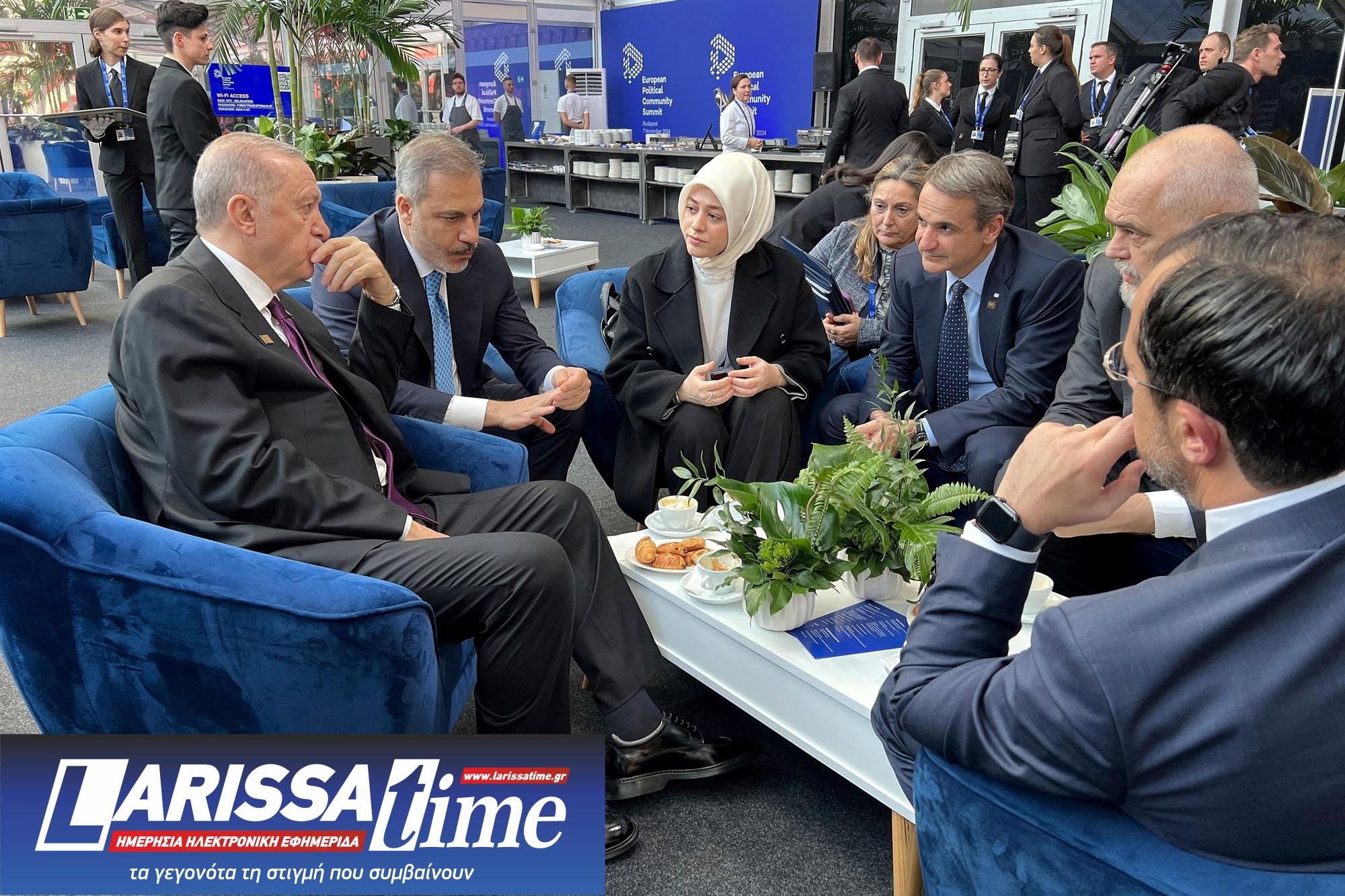 Μητσοτάκης, Ερντογάν, Ράμα, Χριστοδουλίδης: Καφές και συζήτηση για τις ΗΠΑ-1