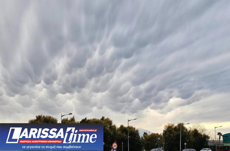 Εικόνα που δείχνει σύννεφα mammatus στην Αλεξανδρούπολη