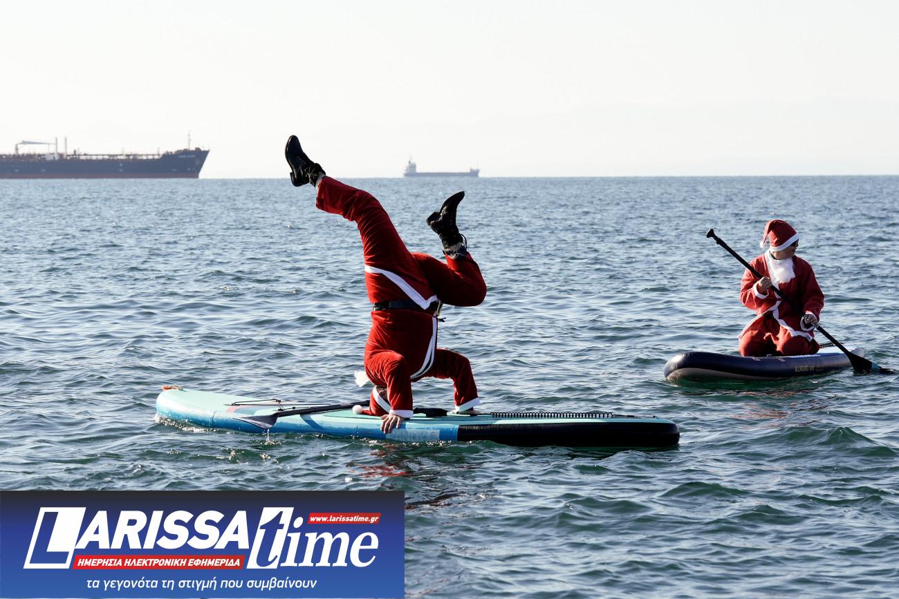 Οι Άγιοι Βασίληδες ξεκίνησαν τη διαδρομή τους από τον Λευκό Πύργο και έφτασαν μέχρι την πρώτη προβλήτα στο λιμάνι της Θεσσαλονίκης