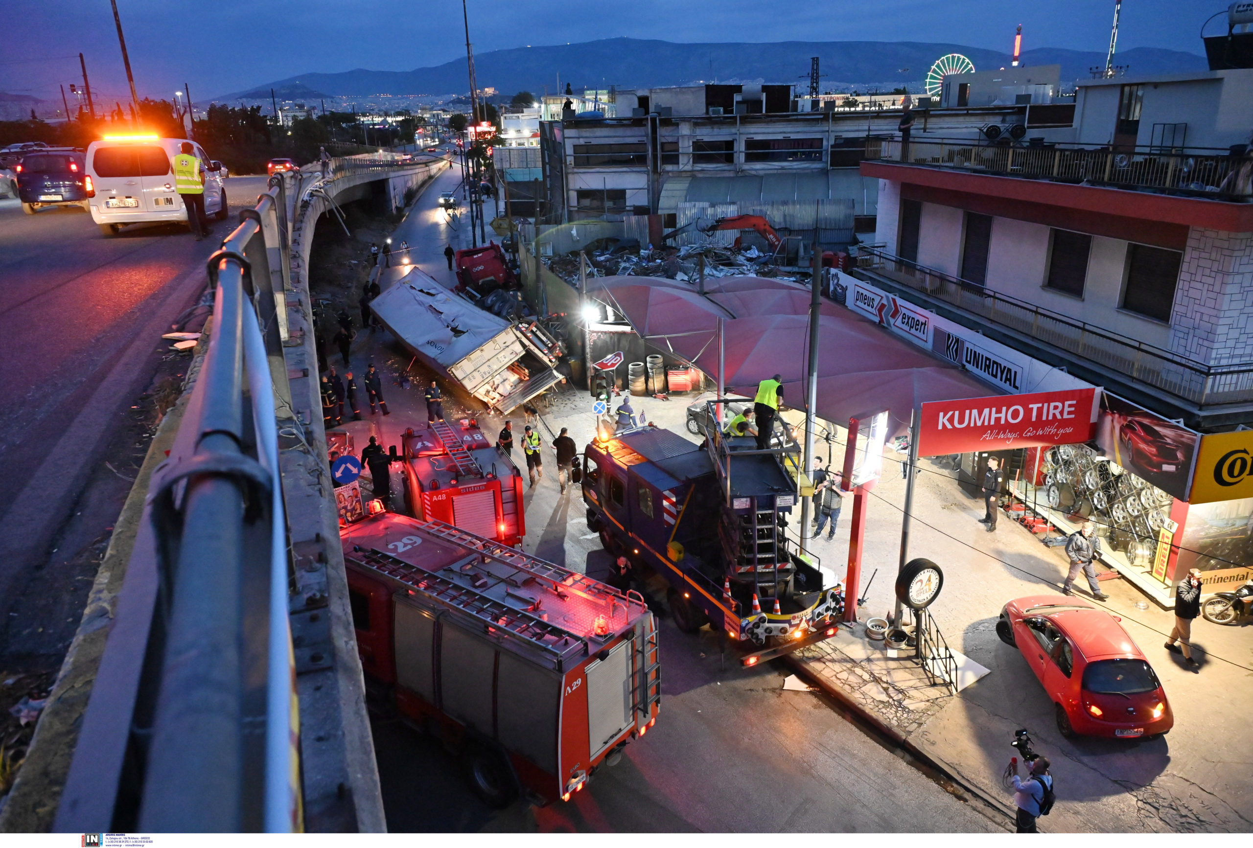 τροχαίο, Πέτρου Ράλλη, φορτηγό