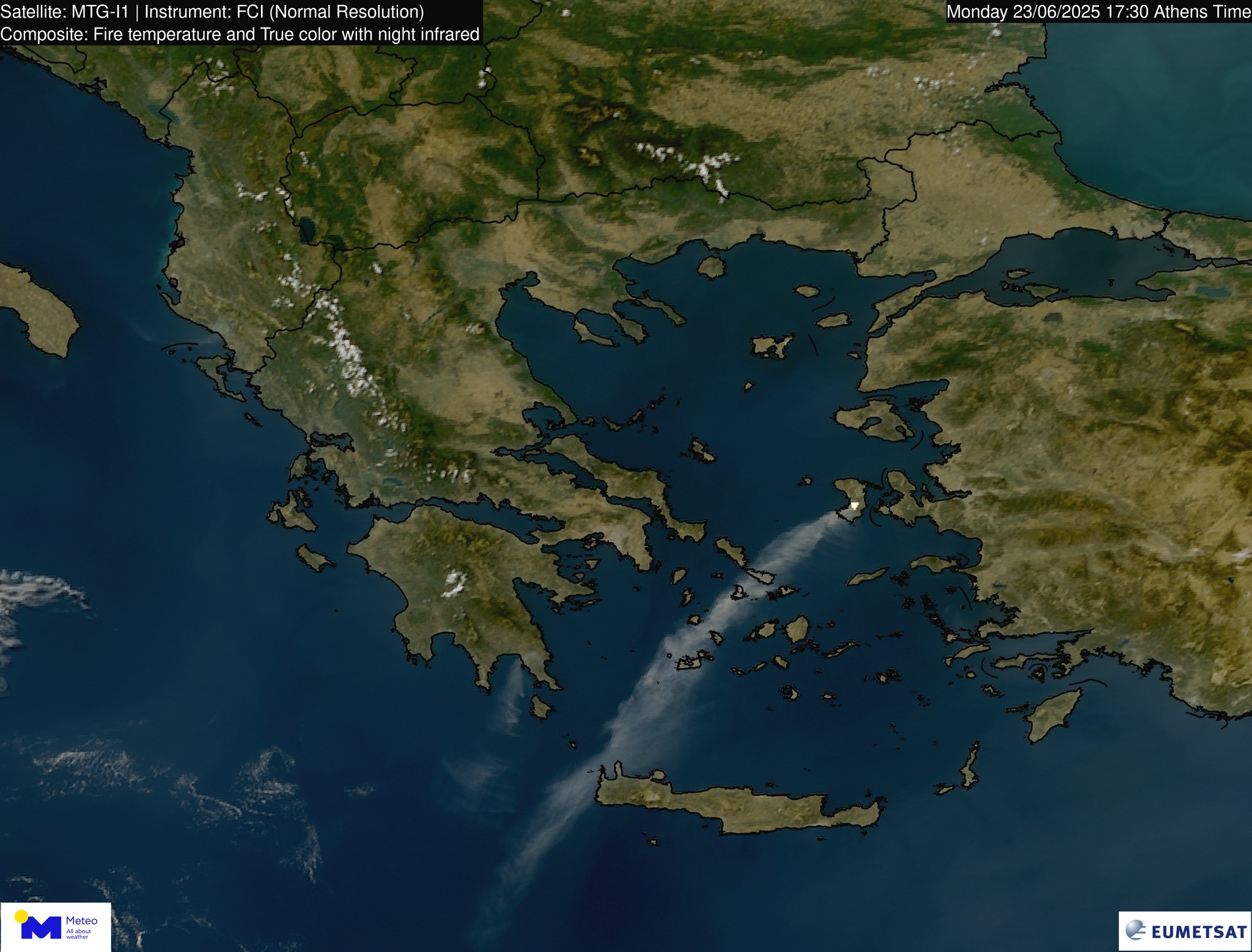 Φωτιά Χίος Καπνοί, Δευτέρα 23/6 
