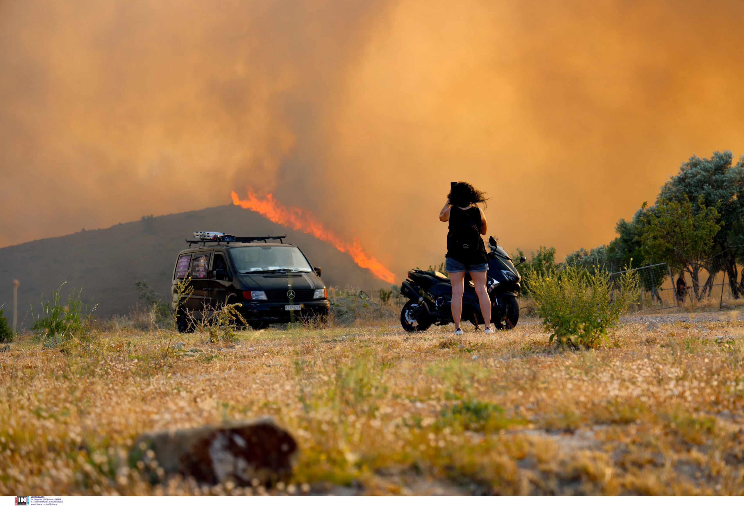 Χίος, φωτιά