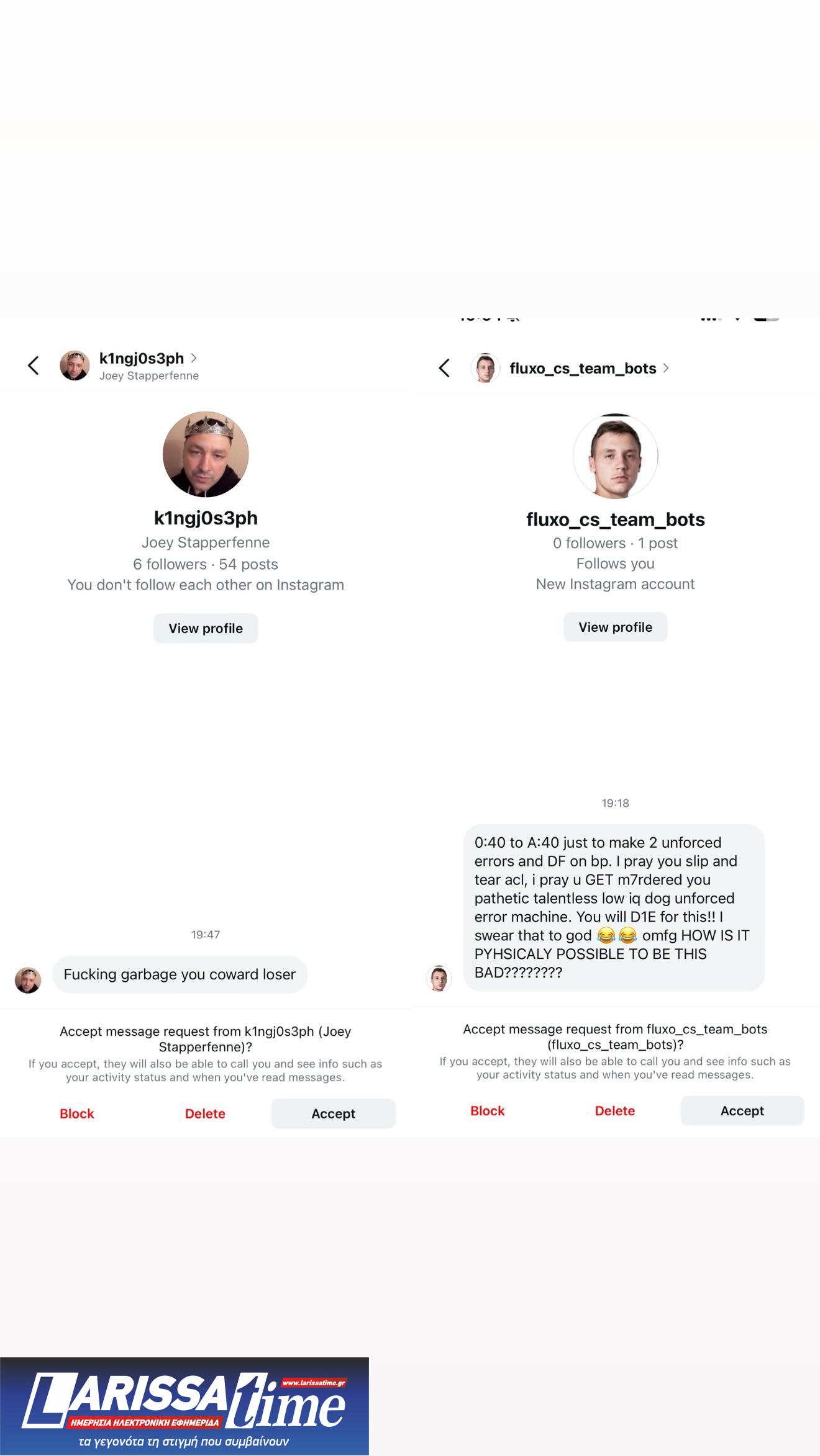 Μαρία Σάκαρη, Instagram Story, Απειλητικά μηνύματα