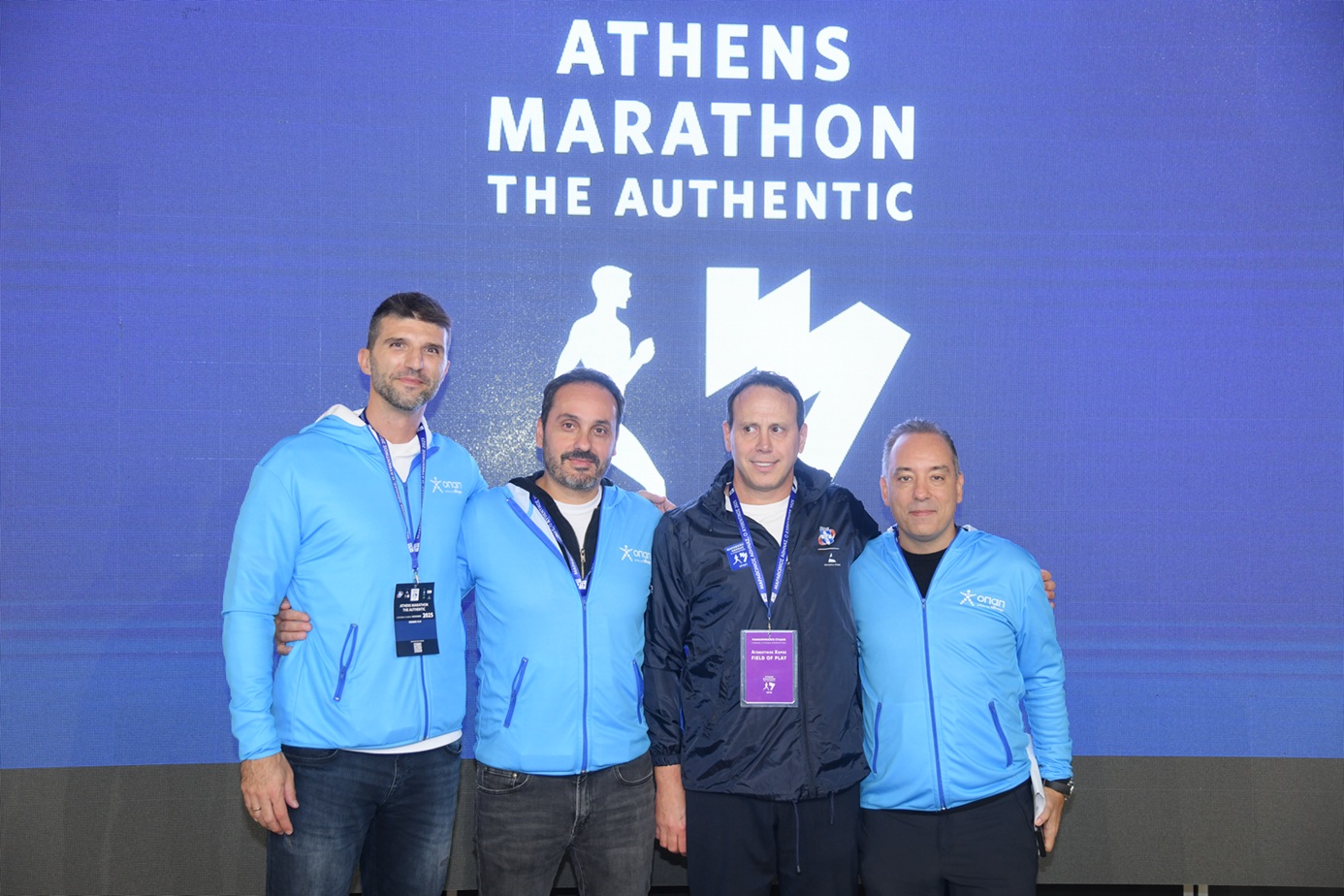 Ο Sponsorships Director του ΟΠΑΠ, Γιώργος Ζούμας, ο Chief Online Officer του ΟΠΑΠ, Γιάννης Πανόπουλος, ο Α’ Αντιπρόεδρος ΣΕΓΑΣ, Κώστας Κεντέρης και ο Public & Media Relations Director του ΟΠΑΠ, Μανώλης Σταυρουλάκης