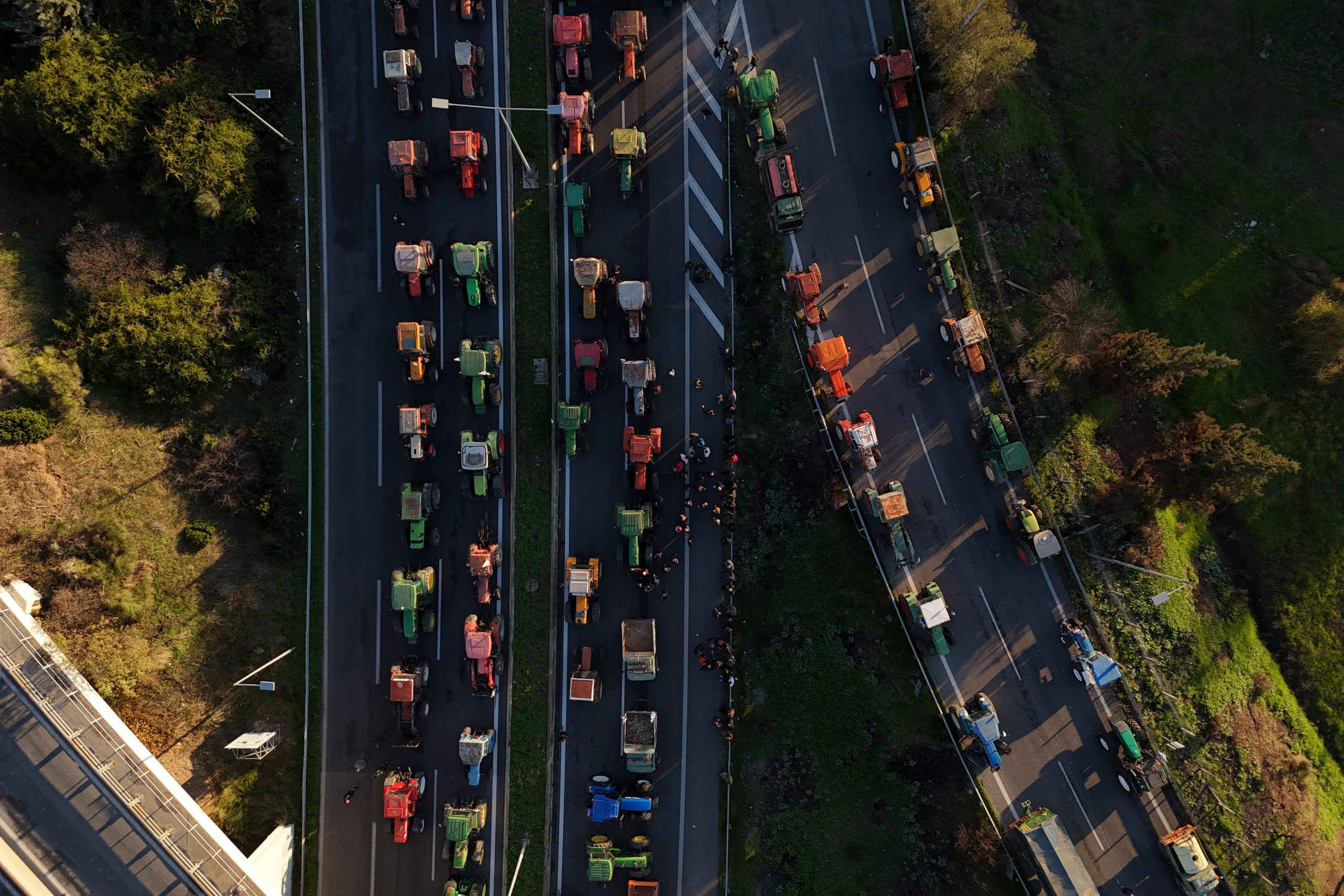 Αγρότες, Νίκαια, τρακτέρ