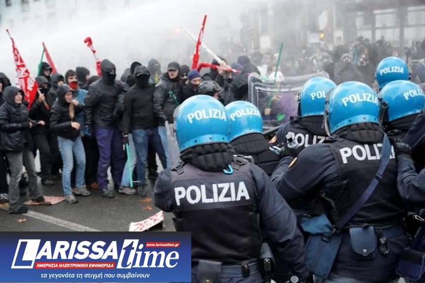 Protesters clash with police in Turin