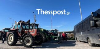 Θεσσαλονίκη: Φραγμός της ΕΛ.ΑΣ. στους αγρότες των Μαλγάρων