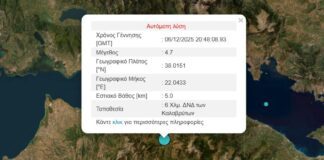 Σεισμός 4,7 Ρίχτερ στα Καλάβρυτα
