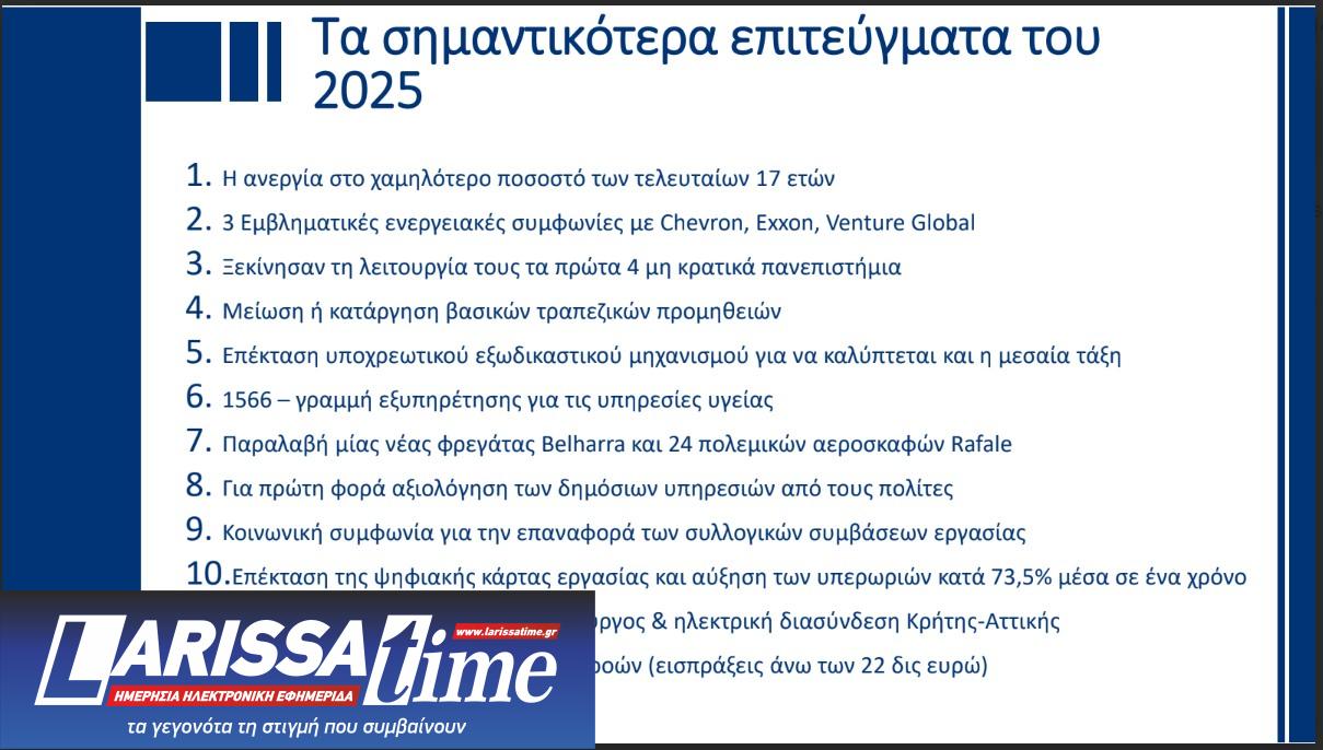 Ο κυβερνητικός απολογισμός του 2025 και οι 10 βασικοί στόχοι του 2026-8