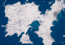 Λήμνος: Η εντυπωσιακή δορυφορική εικόνα που δείχνει το νησί 100% καλυμμένο από το χιόνι