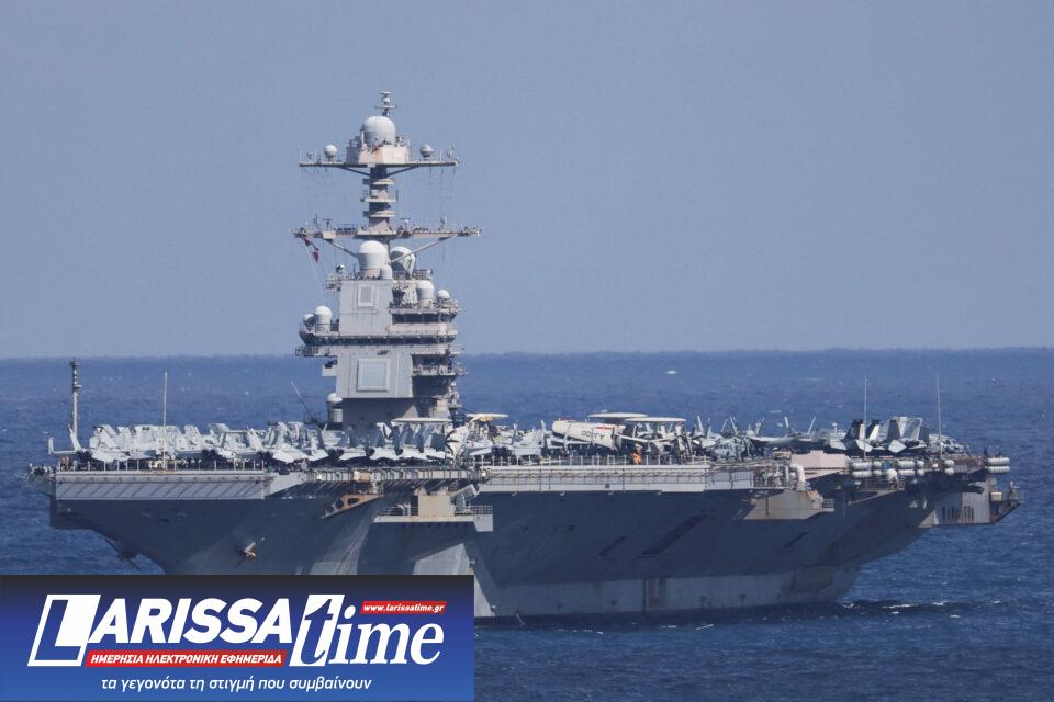 Στη Σούδα το μεγαλύτερο αεροπλανοφόρο στον κόσμο USS Gerald R. Ford (εικόνες – βίντεο)-3