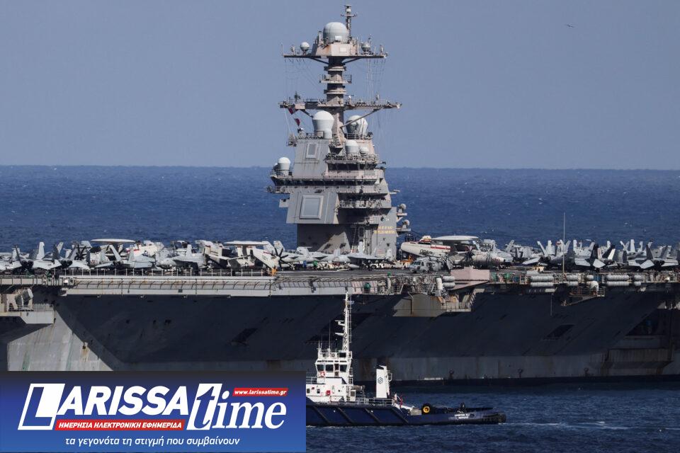 Στη Σούδα το μεγαλύτερο αεροπλανοφόρο στον κόσμο USS Gerald R. Ford (εικόνες – βίντεο)-4