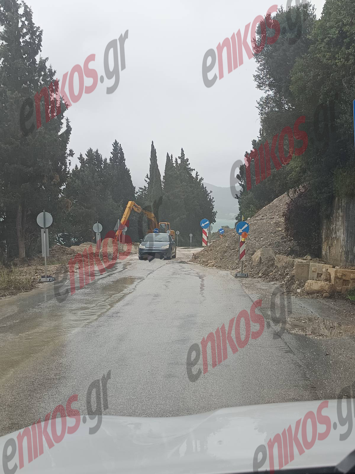 Κακοκαιρία, Κέρκυρα, Δρόμοι