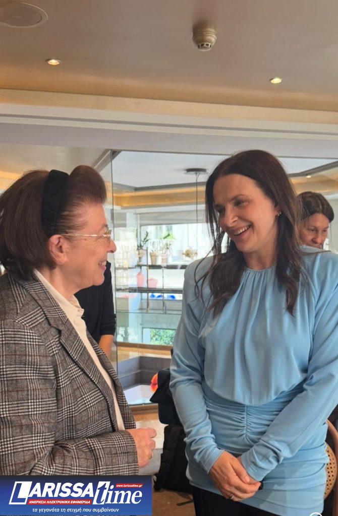 Λίνα Μενδώνη: Συνάντηση με τη Ζιλιέτ Μπινός – Στο επίκεντρο τα ευρωπαϊκά βραβεία κινηματογράφου στην Αθήνα