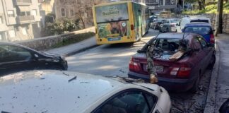Ιωάννινα: Ζημιές σε οχήματα από την πτώση κλαδιών δέντρου