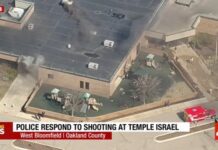 Πυροβολισμοί σε συναγωγή στο Μίσιγκαν μετά από πρόσκρουση αυτοκινήτου πάνω στο κτήριο