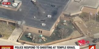 Πυροβολισμοί σε συναγωγή στο Μίσιγκαν μετά από πρόσκρουση αυτοκινήτου πάνω στο κτήριο