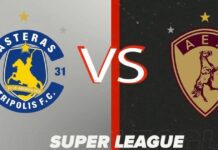 Τα στατιστικά του αγώνα Αστέρας Τρίπολης-ΑΕΛ 3-1