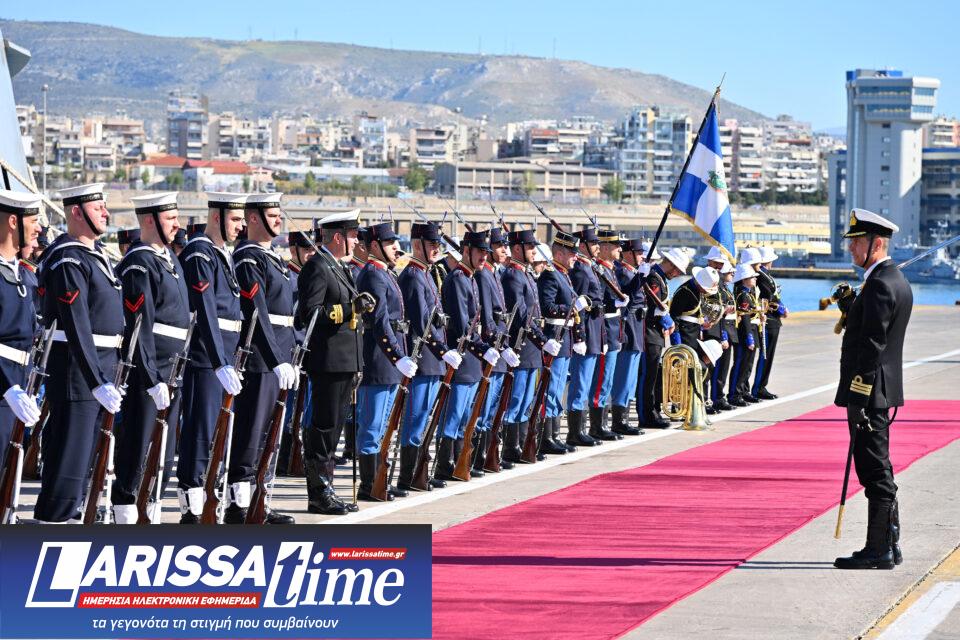 Επίσκεψη Μητσοτάκη – Μακρόν στη φρεγάτα «Κίμων»-6