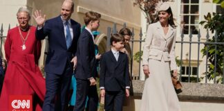 Στην πασχαλινή λειτουργία στο Ουίνδσορ η βασιλική οικογένεια της Βρετανίας – Η λαμπερή εμφάνισή τους