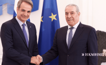 Συνάντηση Μητσοτάκη με τον αντιπρόεδρο της Παλαιστινιακής Αρχής