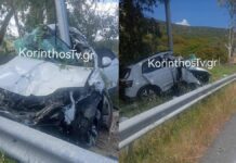 Τροχαίο στην Κορίνθου-Τριπόλεως: Νεκρή η οδηγός του αυτοκινήτου που καρφώθηκε σε κολώνα