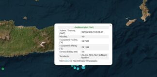 Σεισμός 4 Ρίχτερ ανοιχτά της Κρήτης