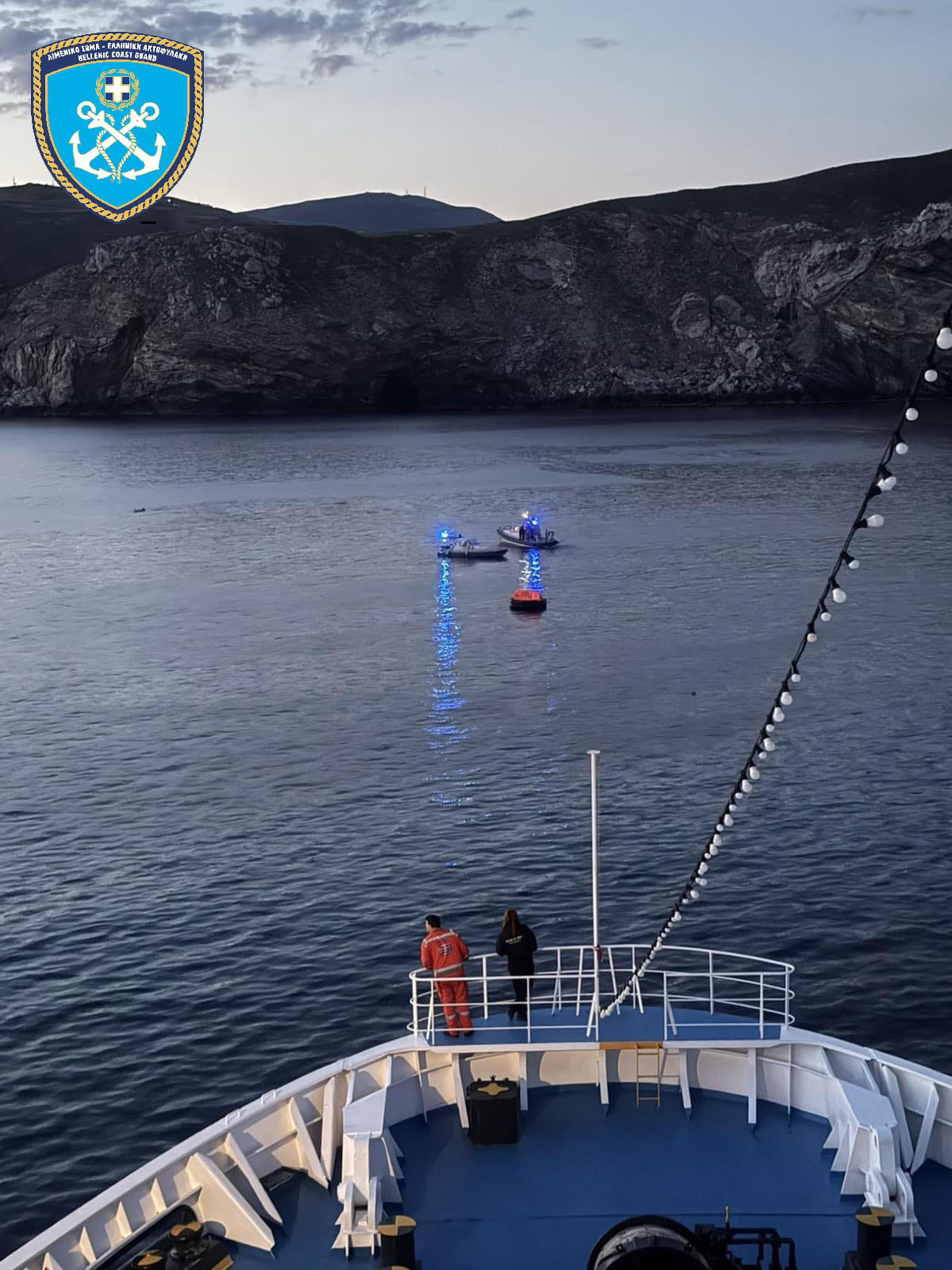 Άνδρος, βύθιση φορτηγού πλοίου «Corsage C», λιμενικό, επιχείρηση διάσωσης