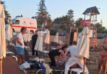 Σώθηκε μετά από ηρωική προσπάθεια, 30χρονος Γερμανός που παρασύρθηκε από τα κύματα σε παραλία των Γουβών