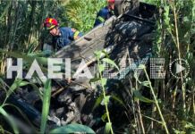 Τροχαίο στην Ηλεία: Αυτοκίνητο προσέκρουσε σε δέντρο και κατέληξε σε χωράφι