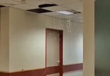 Κατάρρευση τμήματος ψευδοροφής στο Νοσοκομείο Ρόδου ύστερα από διαρροή νερού