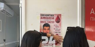Εθελοντική αιμοδοσία και τρισάγιο στη μνήμη του Νικήτα