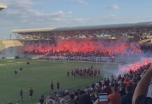 Πήραν φωτιά οι εξέδρες του AEL FC Arena (Video)