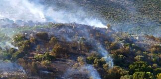 Χωρίς ενεργό μέτωπο η φωτιά στην Αγία Ελένη Τροιζηνίας