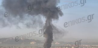 Φωτιά σε επιχείρηση στον Ασπρόπυργο – Ακούγονται εκρήξεις
