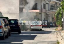 Αυτοκίνητο στο Βόλο τυλίχθηκε στις φλόγες εν κινήσει – Σώος ο οδηγός που πρόλαβε και το εγκατέλειψε