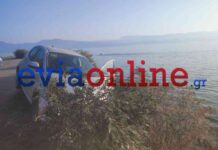Η στιγμή της διάσωσης του 22χρονου οδηγού που το αυτοκίνητό του κρεμόταν από γκρεμό 15 μέτρων στην Εύβοια