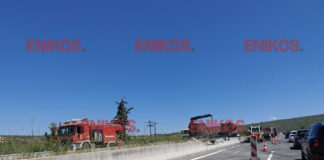 Φθιώτιδα: Ταλαιπωρία των οδηγών στη Νέα Εθνική Οδό Αθηνών-Λαμίας στο ύψος του Κάστρου μετά το τροχαίο